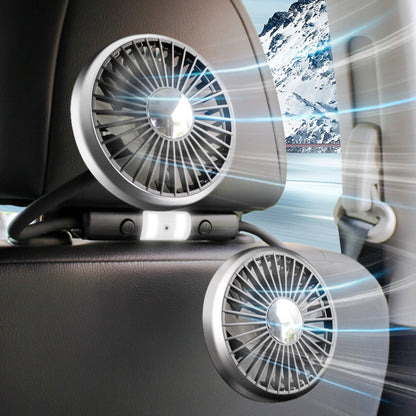 Ventilateur de siège de voiture à double tête avec lumière, F310