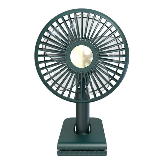 Ventilateur de voiture rechargeable à clipser, tête oscillante électrique, avec lumière