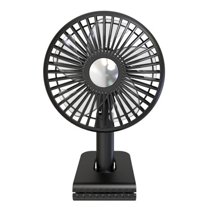 Car Clip-On Rechargeable Electric Oscillating Head Fan With Light