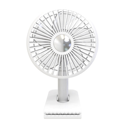Car Clip-On Rechargeable Electric Oscillating Head Fan With Light