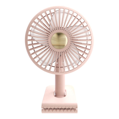 Car Clip-On Rechargeable Electric Oscillating Head Fan With Light