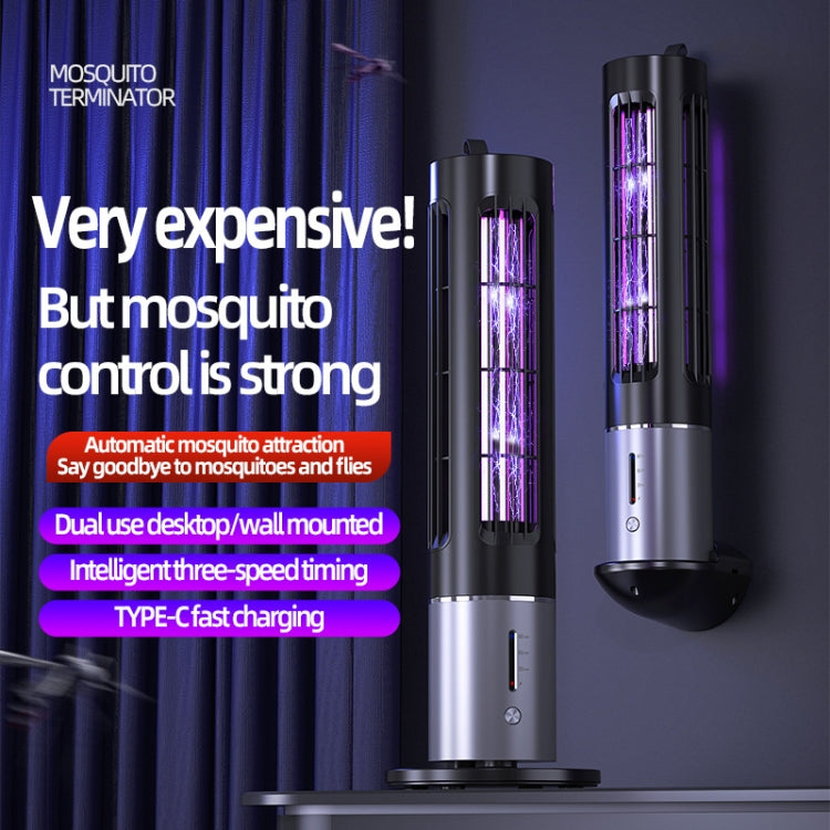 Lampe anti-moustiques UV portable D9, rechargeable, silencieuse, avec minuterie à 3 vitesses