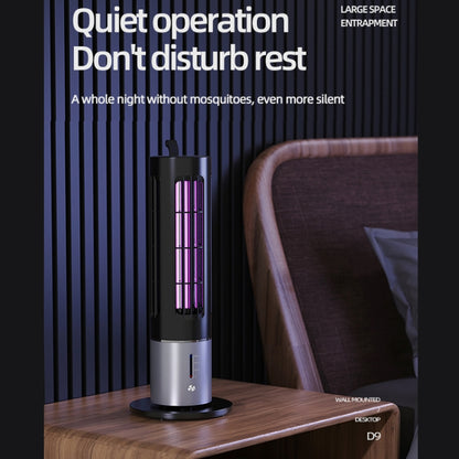 Lampe anti-moustiques UV portable D9, rechargeable, silencieuse, avec minuterie à 3 vitesses