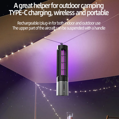 Lampe anti-moustiques UV portable D9, rechargeable, silencieuse, avec minuterie à 3 vitesses