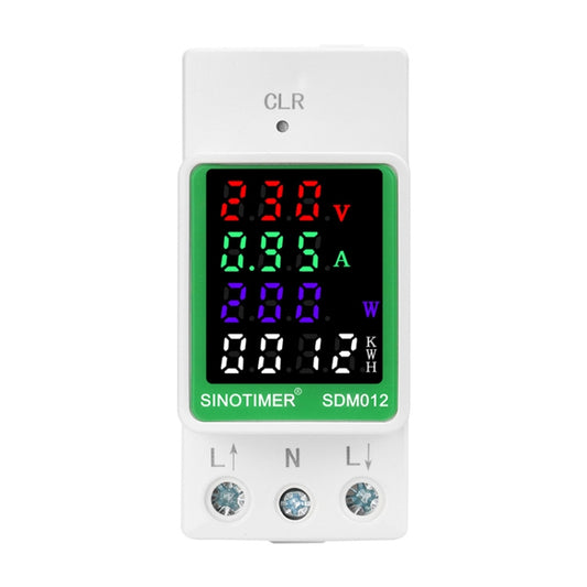 SINOTIMER DIN Rail AC Digital Display Current Voltage Power Electricity Multi-Function Tester, SDM012-2, SDM012-1, SDM012-RS485