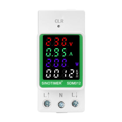 SINOTIMER DIN Rail AC Digital Display Current Voltage Power Electricity Multi-Function Tester, SDM012-2, SDM012-1, SDM012-RS485