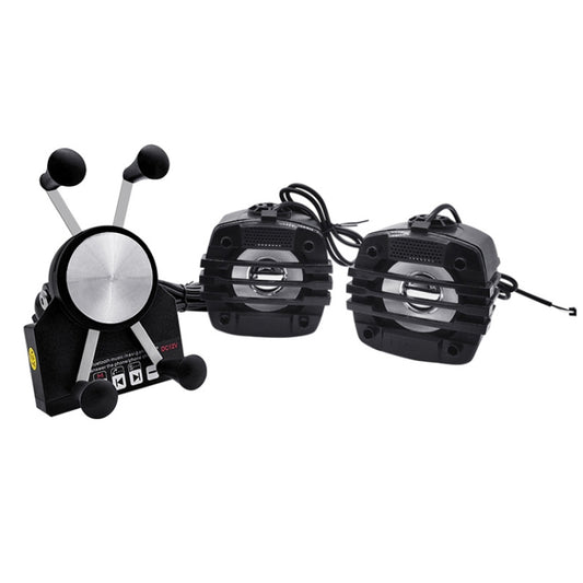 Support de charge pour téléphone portable moto avec haut-parleur Bluetooth MP3