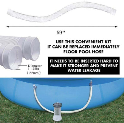 Pour pompe de filtration de piscine Intex de remplacement, 1 tuyau 2 colliers, 2 tuyaux 4 colliers, 1 tuyau 2 colliers bleu, 2 tuyaux 4 colliers bleus