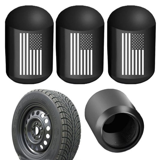 Lot de 4 valves anti-poussière à vis en alliage d'aluminium pour pneus de voiture, noir, rouge, bleu