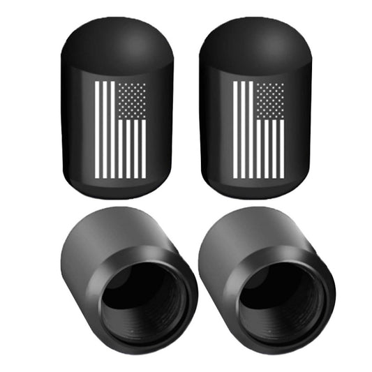 Lot de 4 valves anti-poussière à vis en alliage d'aluminium pour pneus de voiture, noir, rouge, bleu