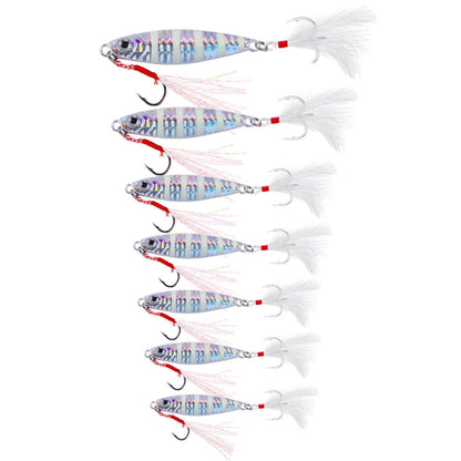 HENGJIA LB149 Slow Cranking Luminous Iron Plate Lead Fishing Bait Lua Naked Fake Bait, 10g, 15g, 20g, 25g, 30g, 40g, 60g