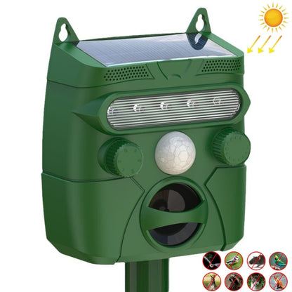 Répulsif Solaire Ultrasonique Extérieur pour Animaux et Oiseaux, Répulsif Électronique pour Souris, RC-548