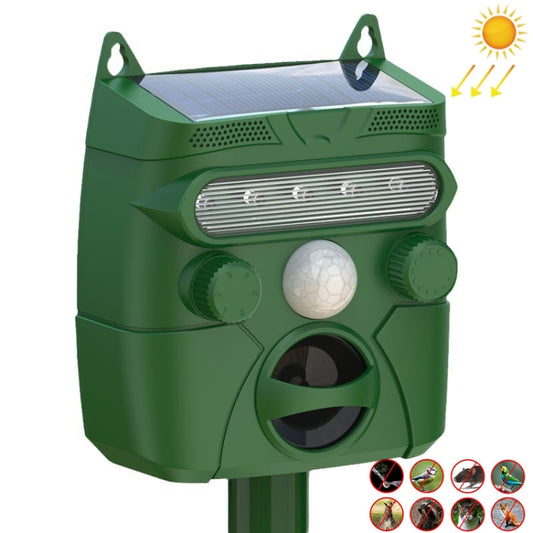 Répulsif Solaire Ultrasonique Extérieur pour Animaux et Oiseaux, Répulsif Électronique pour Souris, RC-548
