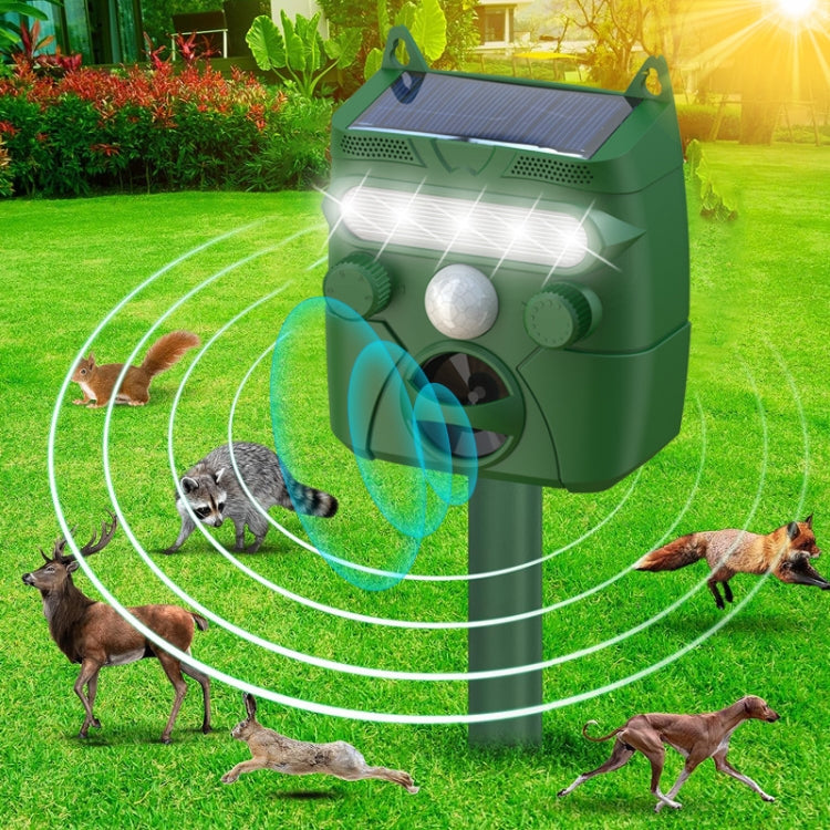 Répulsif Solaire Ultrasonique Extérieur pour Animaux et Oiseaux, Répulsif Électronique pour Souris, RC-548