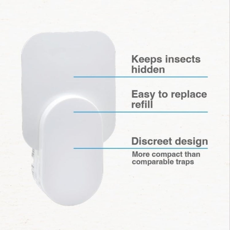Plug-In Refillable Fly Trap For Flies, Moths, Gnats, And Other Flying Insects With 2 Glue Cards