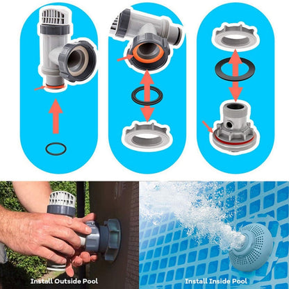 Pour valves de piston de piscine Intex Kit de joints toriques en caoutchouc 25076RP, 6 pièces/ensemble, 2 pièces 10745, 2 pièces 10262, 2 pièces 10255