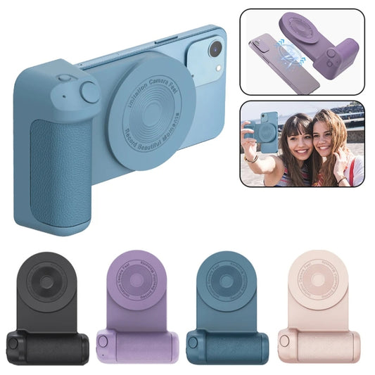 Camera Shape Bluetooth Magnetic Rotating Photo Handle Desktop Stand, Black Basic Model, Pink Basic Model, Dark Blue Basic Model, Dark Purple Basic Model, Black Upgraded Model, Dark Blue Upgraded Model, Pink Upgraded Model, Dark Purple Upgraded Model