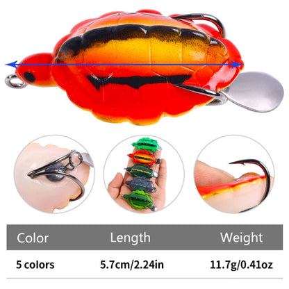 5colors /Set HENGJIA FO016 Lua Thunder Brogue Dummy Bait Turtle Sequins Fishing Bait, 5.7cm 11.7g