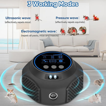 219 Intelligent Ultrasonic Multi-dimensional Frequency Conversion Home Indoor Mouse Repeller