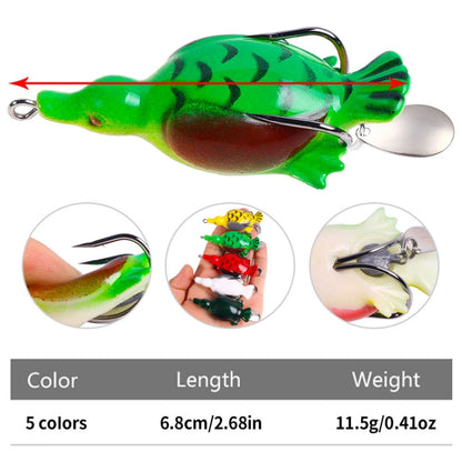 5 couleurs/ensemble HENGJIA FO017 Leurre Thunder Brogue Paillettes Appât de Pêche à la Baudroie, 6.8cm 11.5g