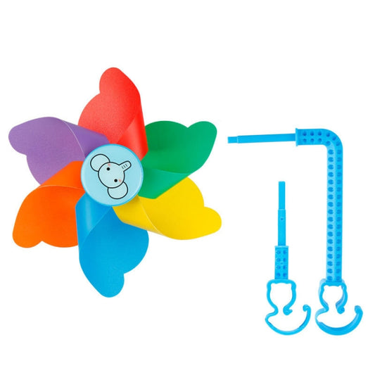 Children Bicycle Decoration Scooter Rotating Colorful Windmill With Long And Short Rod Bicycle, A Elephant, A Elephant+Ribbon, A Chick+Ribbon