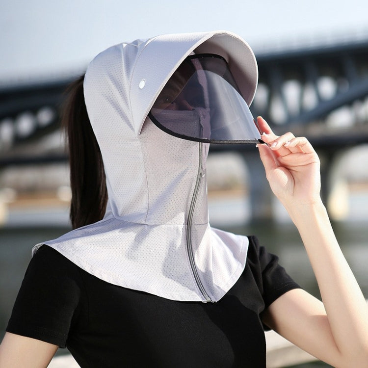 Ice Silk Sun Shade Hat Summer Face Mask Hat Cycling Sun Hat, One Size