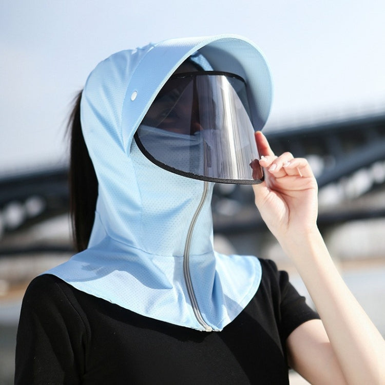 Ice Silk Sun Shade Hat Summer Face Mask Hat Cycling Sun Hat, One Size