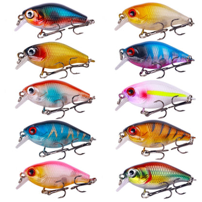 10 couleurs / Ensemble HENGJIA CB073 Leurres de Pêche Lua Leurre Artificiel, 4.5cm 4.1g