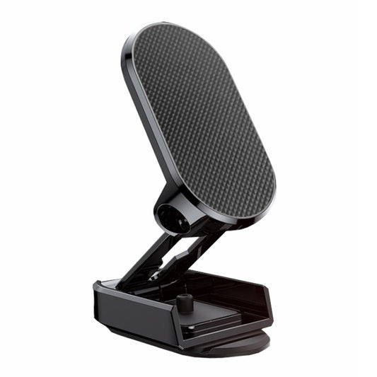 Support de téléphone de voiture magnétique pliable D11, support de navigation rotatif pour tableau de bord, noir mat, argent mat