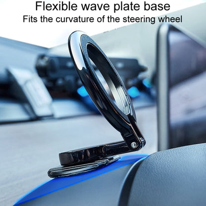Magnetic Folding Car Phone Holder Rotatable Steering Wheel Stick-On Navigation Stand, D21