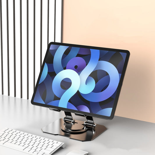 Metal Cooling Tablet Stand Rotatable Adjustable Base Support, JS-258 Silver, JS-258 Black