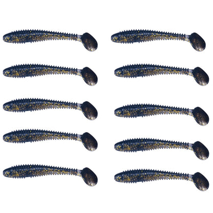 HENGJIA Spaghetti Worm Leurre Souple T-Tail Spirale pour la Pêche, 4.5cm 10pcs/Paquet, 5.5cm 10pcs/Paquet, 7.5cm 6pcs/Paquet