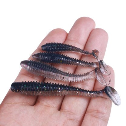HENGJIA Spaghetti Worm Leurre Souple T-Tail Spirale pour la Pêche, 4.5cm 10pcs/Paquet, 5.5cm 10pcs/Paquet, 7.5cm 6pcs/Paquet