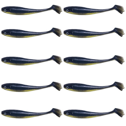 HENGJIA Leurre souple à queue en T pour pêche en eau douce, 7,5 cm, 10 pièces/paquet, 10,5 cm, 6 pièces/paquet