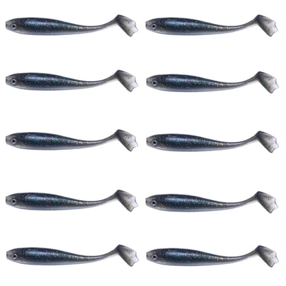 HENGJIA Leurre souple à queue en T pour pêche en eau douce, 7,5 cm, 10 pièces/paquet, 10,5 cm, 6 pièces/paquet