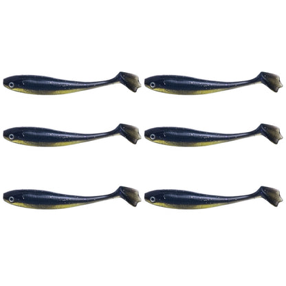 HENGJIA Leurre souple à queue en T pour pêche en eau douce, 7,5 cm, 10 pièces/paquet, 10,5 cm, 6 pièces/paquet
