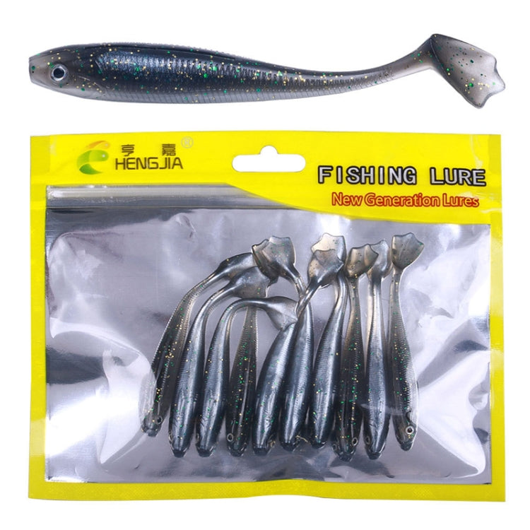 HENGJIA Leurre souple à queue en T pour pêche en eau douce, 7,5 cm, 10 pièces/paquet, 10,5 cm, 6 pièces/paquet
