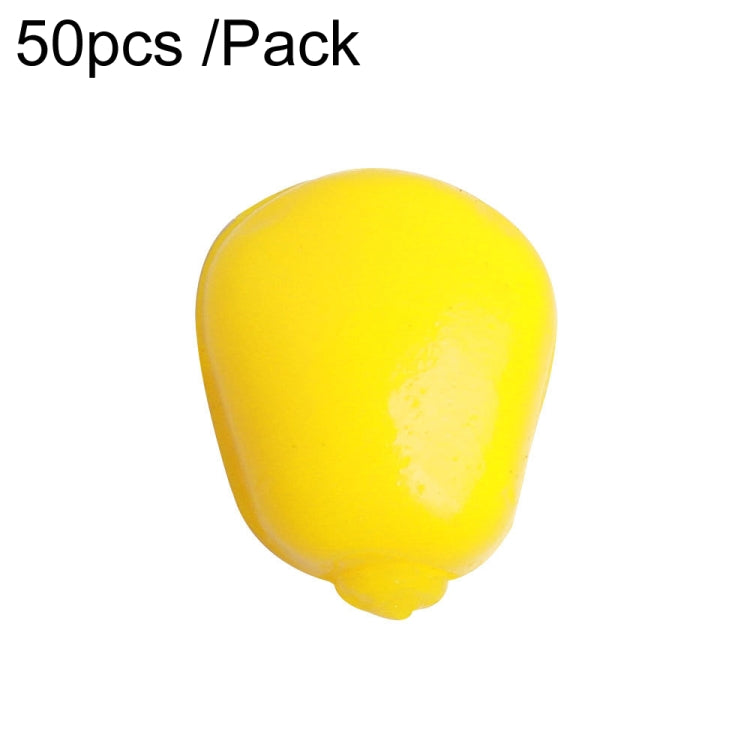 HENGJIA SO183 Leurres souples flottants en forme de maïs pour la pêche au leurre (Leurres de dummy en plastique), lot de 50