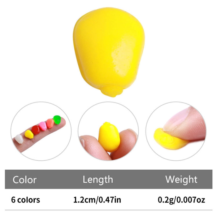 HENGJIA SO183 Leurres souples flottants en forme de maïs pour la pêche au leurre (Leurres de dummy en plastique), lot de 50