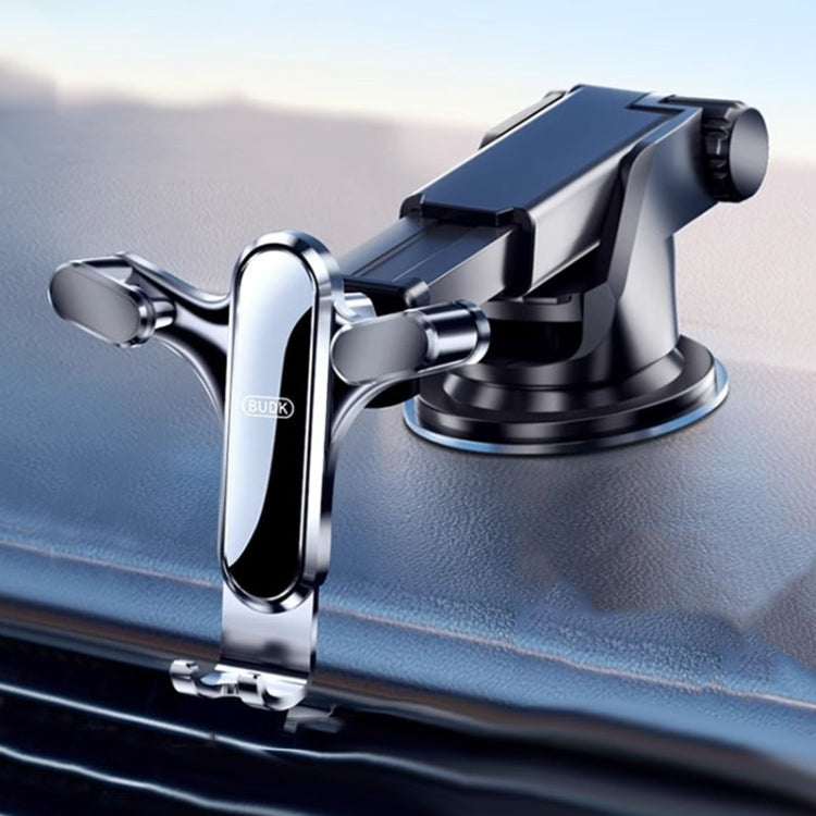 BUDK Triangle Gravity Sensor Car Phone Bracket Car Air Vent Navigation Holder, Buckle Model, Adhesive Model, Suction Cup Base Model, Bent Suction Cup Base Model, Hook Model
