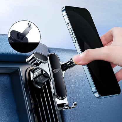 BUDK Triangle Gravity Sensor Car Phone Bracket Car Air Vent Navigation Holder, Buckle Model, Adhesive Model, Suction Cup Base Model, Bent Suction Cup Base Model, Hook Model