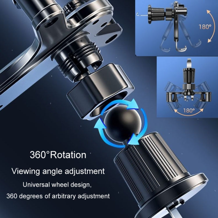 BUDK Triangle Gravity Sensor Car Phone Bracket Car Air Vent Navigation Holder, Buckle Model, Adhesive Model, Suction Cup Base Model, Bent Suction Cup Base Model, Hook Model