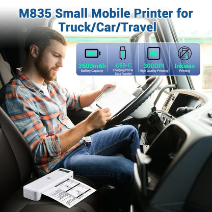 Phomemo M835  Wireless Bluetooth Thermal Printer Support Multi-Size Thermal Paper, M835