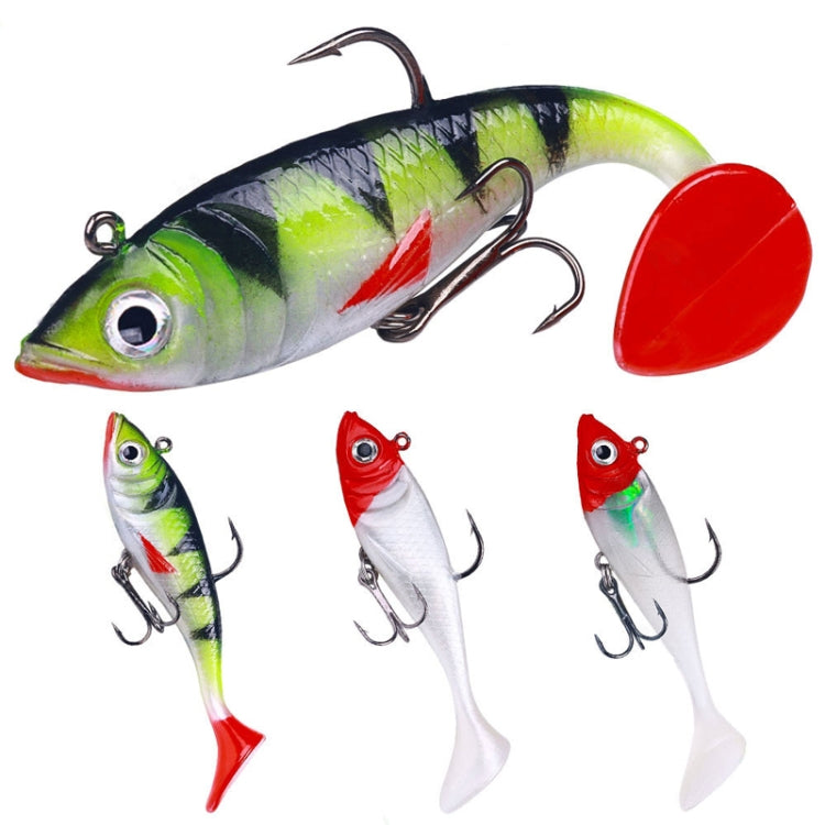5 pièces/paquet HENGJIA SO071 Leurre de pêche souple à queue en T, 8,5 cm 10,6 g