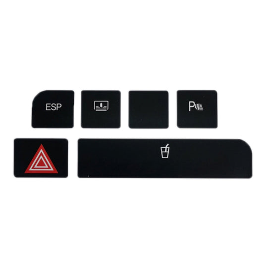 For Audi A4 Emergency/Double Flash Button Cup Holder Button Repair Sticker, Left-Hand Drive Only