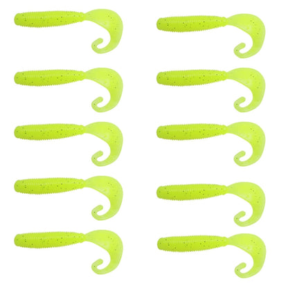 HENGJIA Curved-Tail Soft Dummy Bait Freshwater Fishing Lures, 5cm 10pcs /Pack, 6cm 10pcs /Pack, 7cm 10pcs /Pack