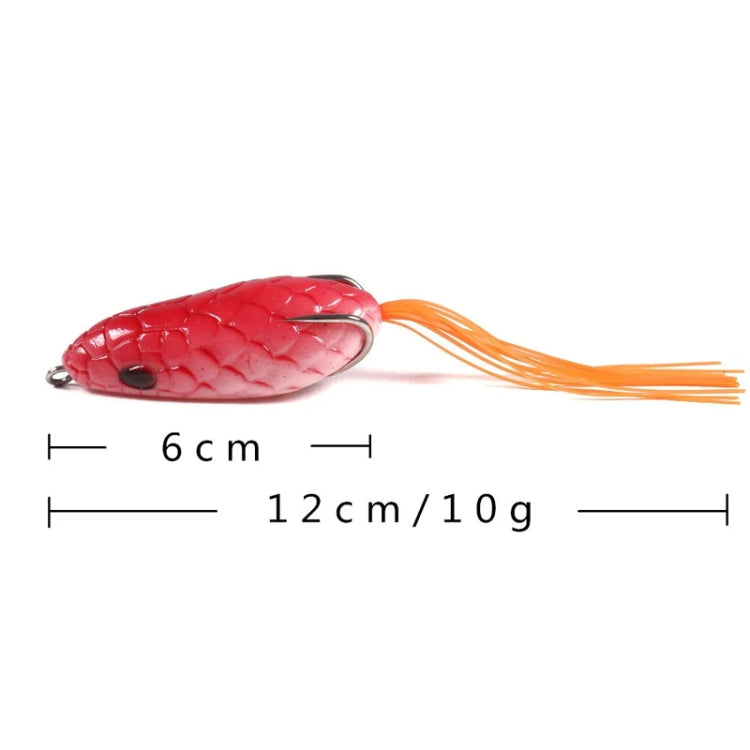 5 couleurs / Set HENGJIA FO035 Leurre souple peau de serpent Lua Thunder Brogue pour la pêche au black-bass, 6cm 10g