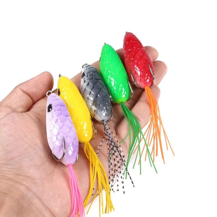 5 couleurs / Set HENGJIA FO035 Leurre souple peau de serpent Lua Thunder Brogue pour la pêche au black-bass, 6cm 10g