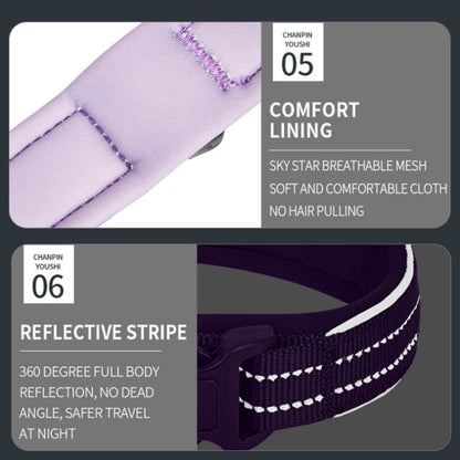 For AirTag Tracker Dog Collar Neoprene Lining Reflective Pet Collar, S, M, L, XL