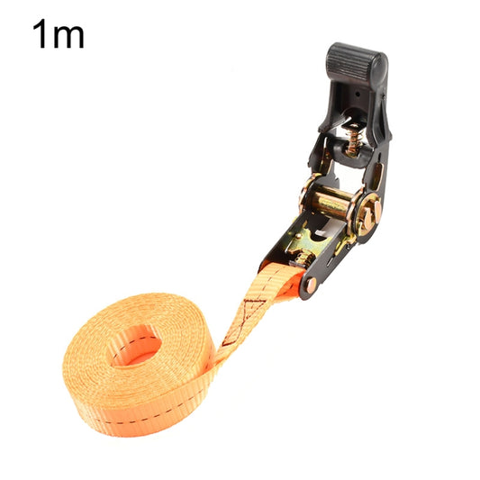 Motorcycle Ratchet Tensioner Cargo Bundling And Luggage Fixing Straps, Orange 1m, Orange 1.5m, Orange 2m, Orange 3m, Orange 4m, Orange 5m, Black 1m, Black 1.5m, Black 2m, Black 3m, Black 4m, Black 5m, Fluorescent Green 1m, Fluorescent Green 1.5m
